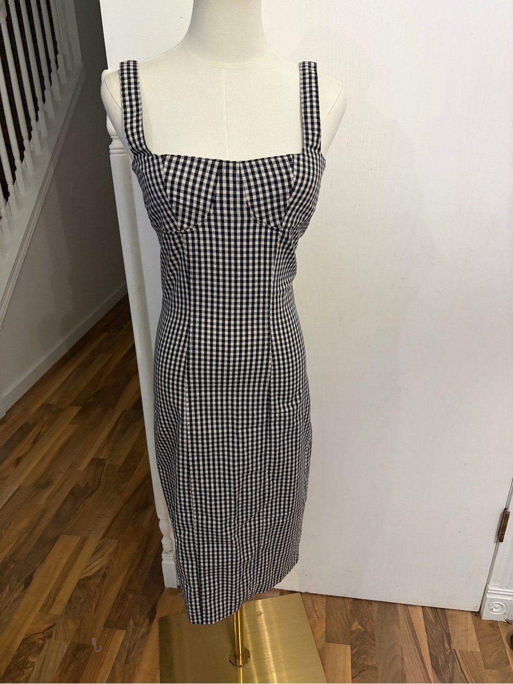 Capulet Black and White Gingham Midi Dress